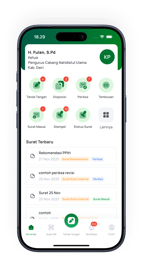 Digdaya Persuratan Mobile Mockup
