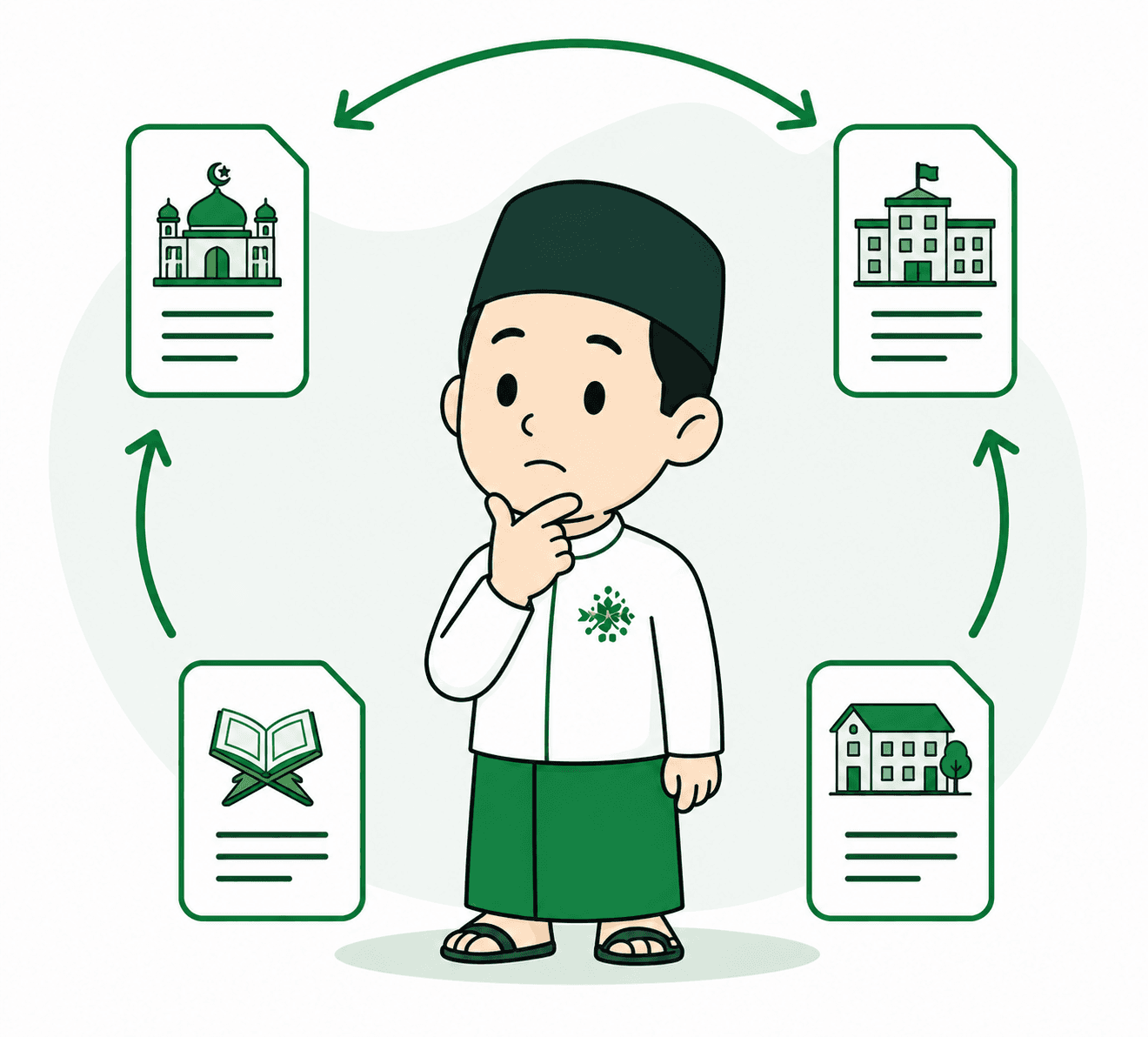 Ilustrasi pendataan pesantren yang berulang
