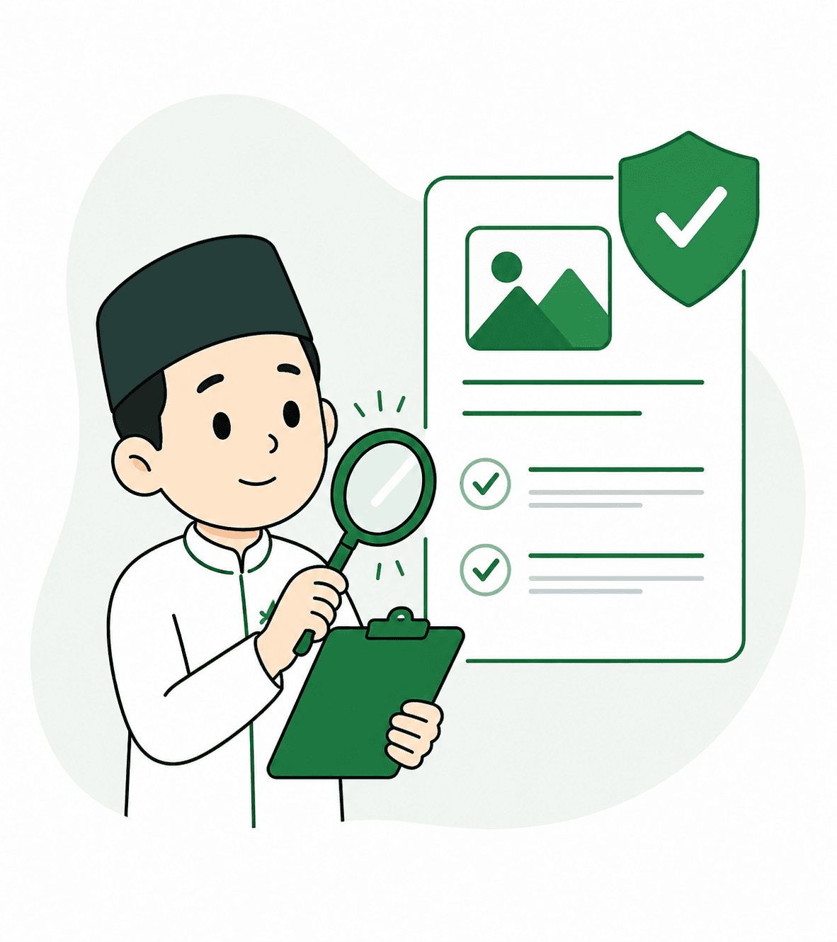 Ilustrasi verifikasi data pesantren